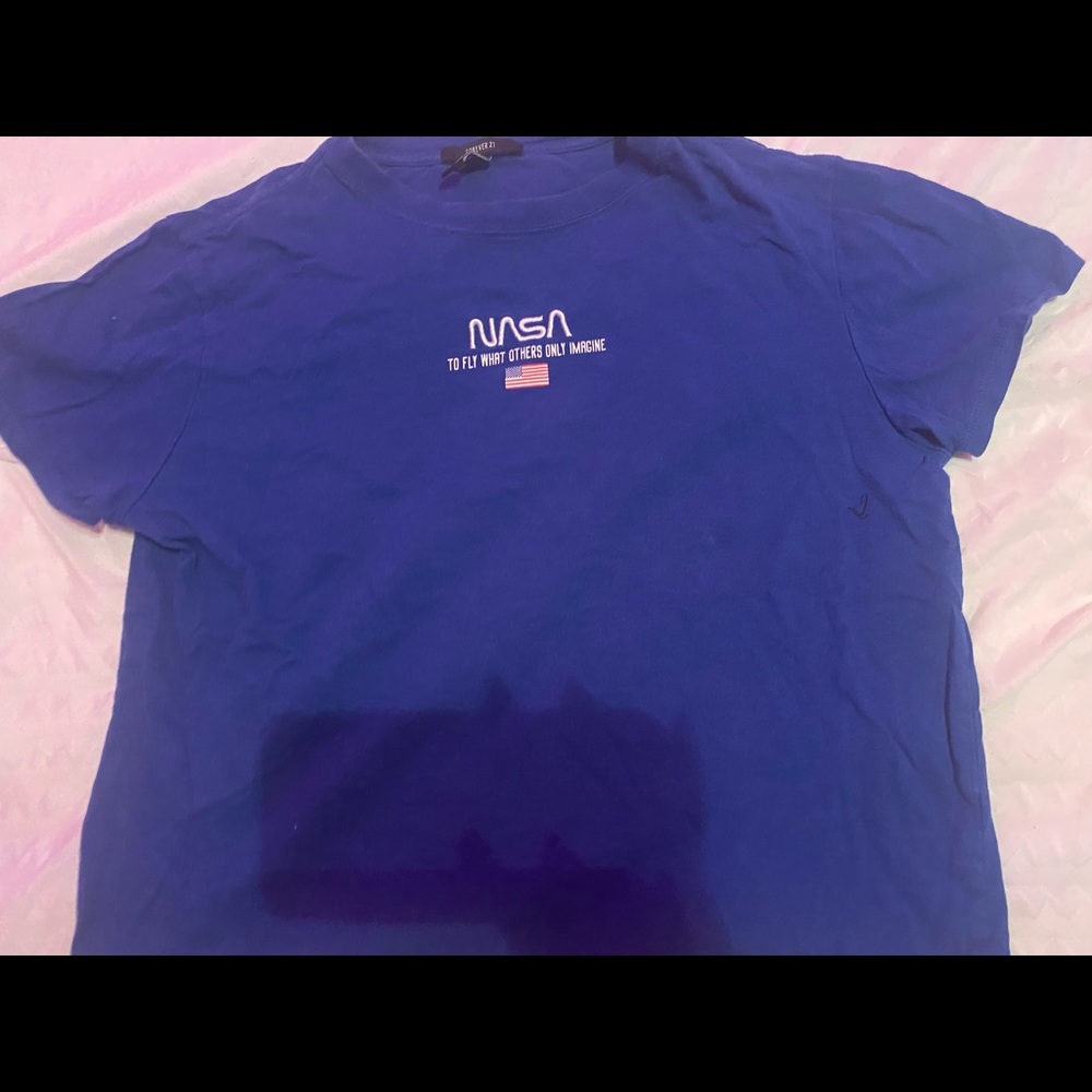 FOREVER 21 NASA Blue Tshirt